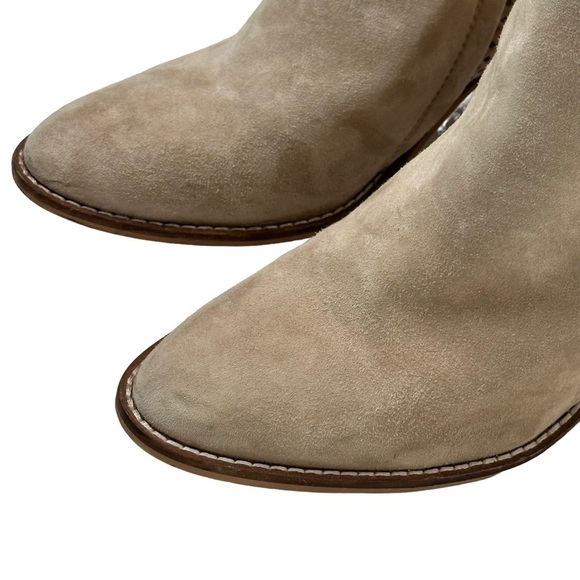 Steve Madden Replay Tan Suede Perforated Ankle Booties 8M - Picture 5 of 13